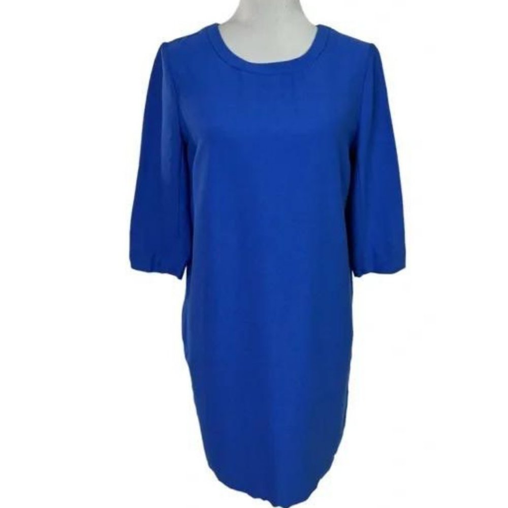 Sandro Women's Royal Blue Langenlook Cut-Out V-Neck Back Mini Dress, Size 2